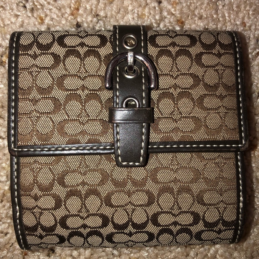 COACH⚡️ CANVAS MEDIUM BUTTON WALLET